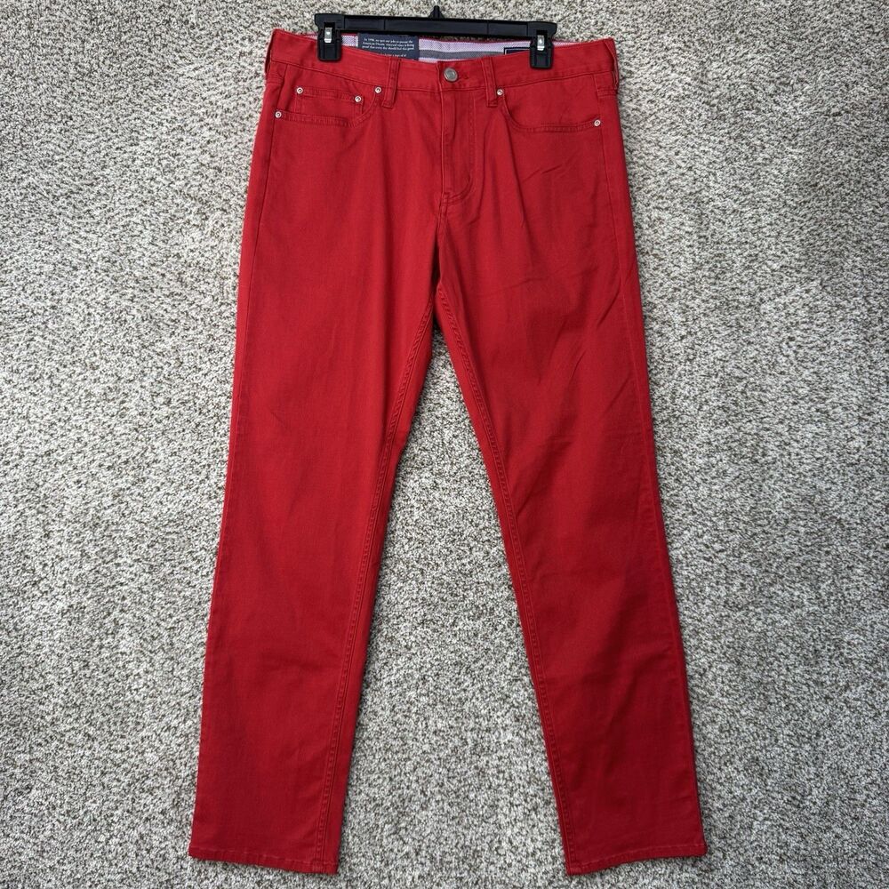 Vineyard Vines 5 Pocket Pants Mens‎ 32x30 Pink Straight Preppy Cotton Blend New